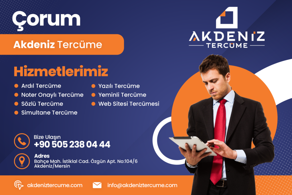 Çorum Tercüme Bürosu