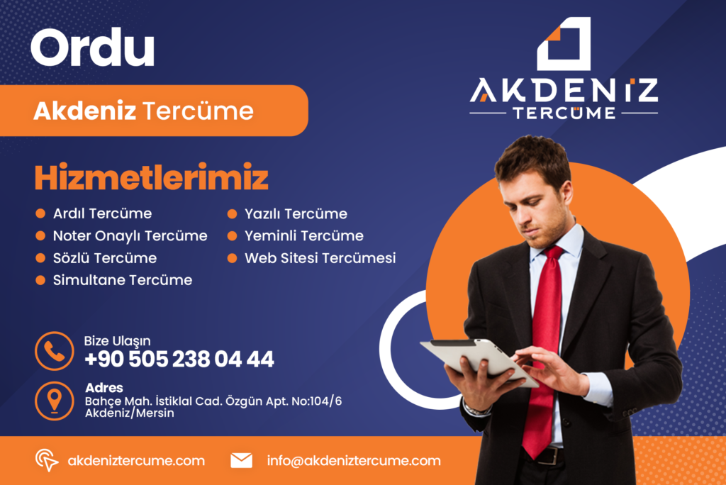 Ordu Tercüme Bürosu